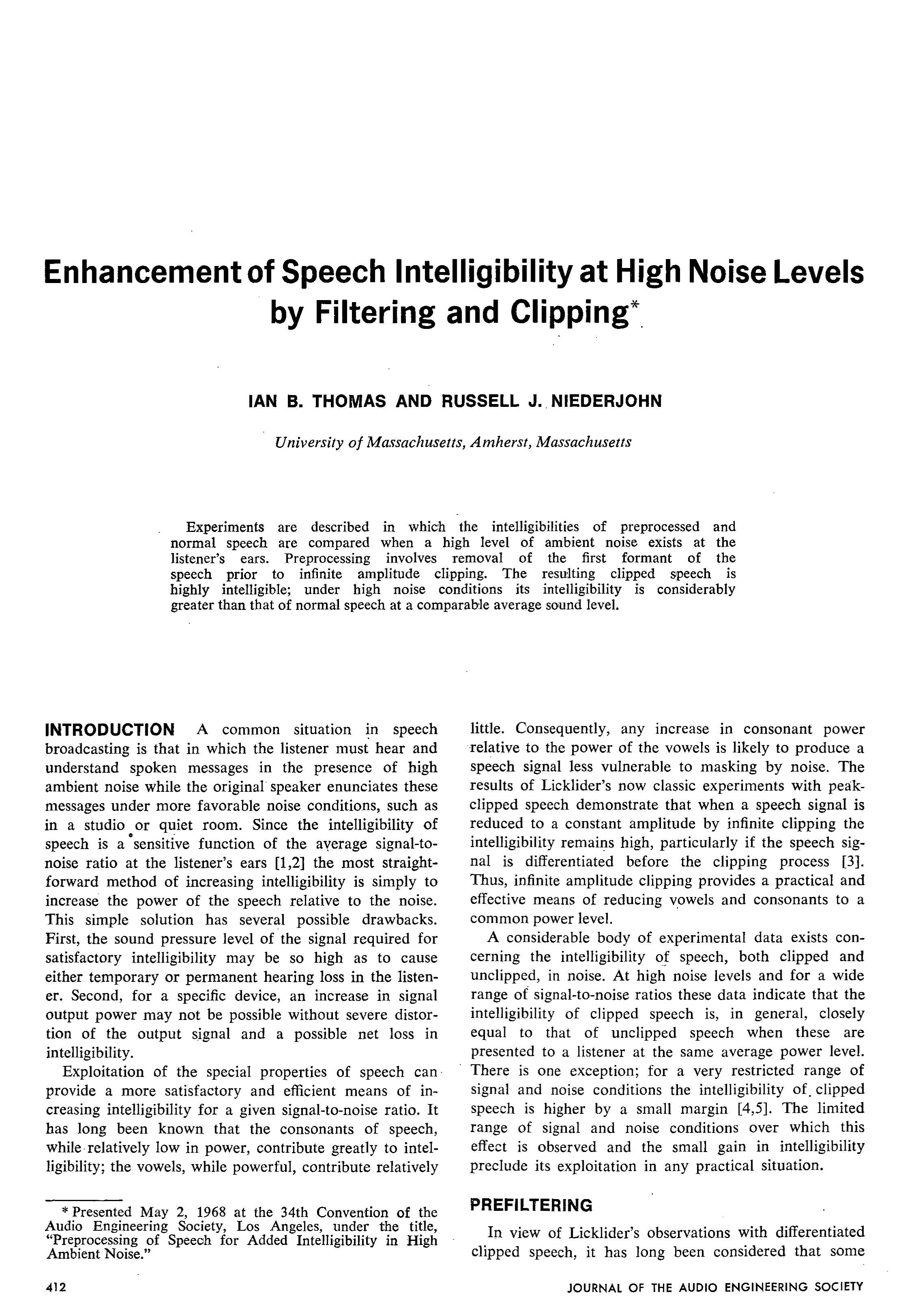 aes-e-library-enhancement-of-speech-intelligibility-at-high-noise