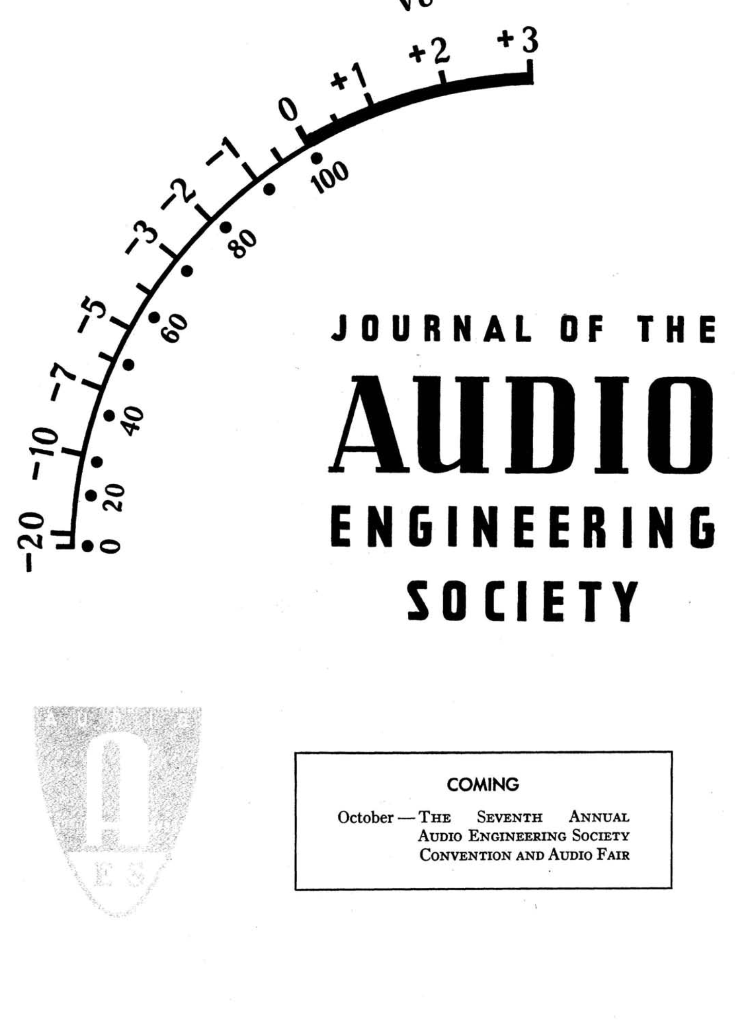 Aes E Library Complete Journal Volume 3 Issue 1