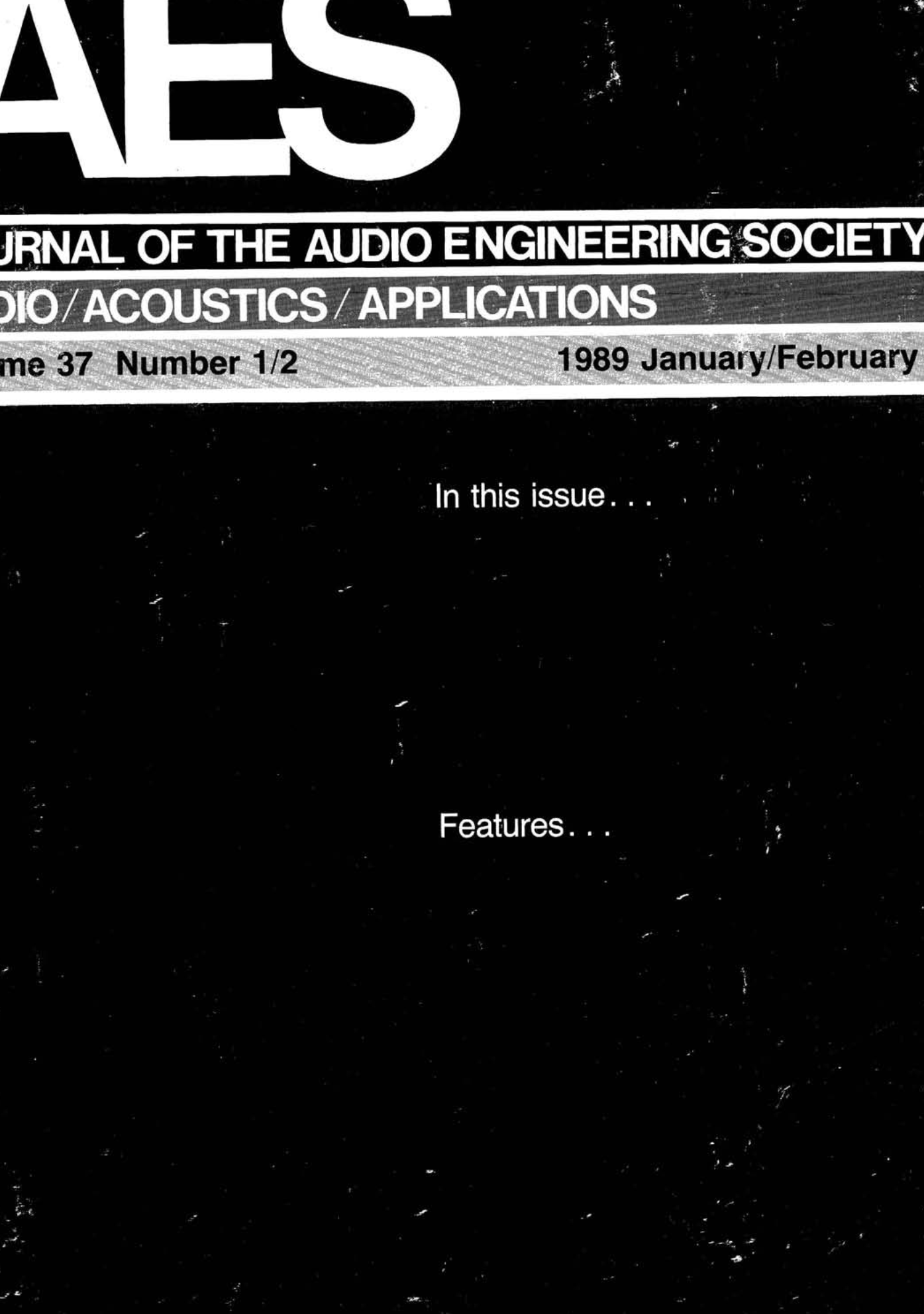AES E-Library » Complete Journal Volume 37 Issue pic