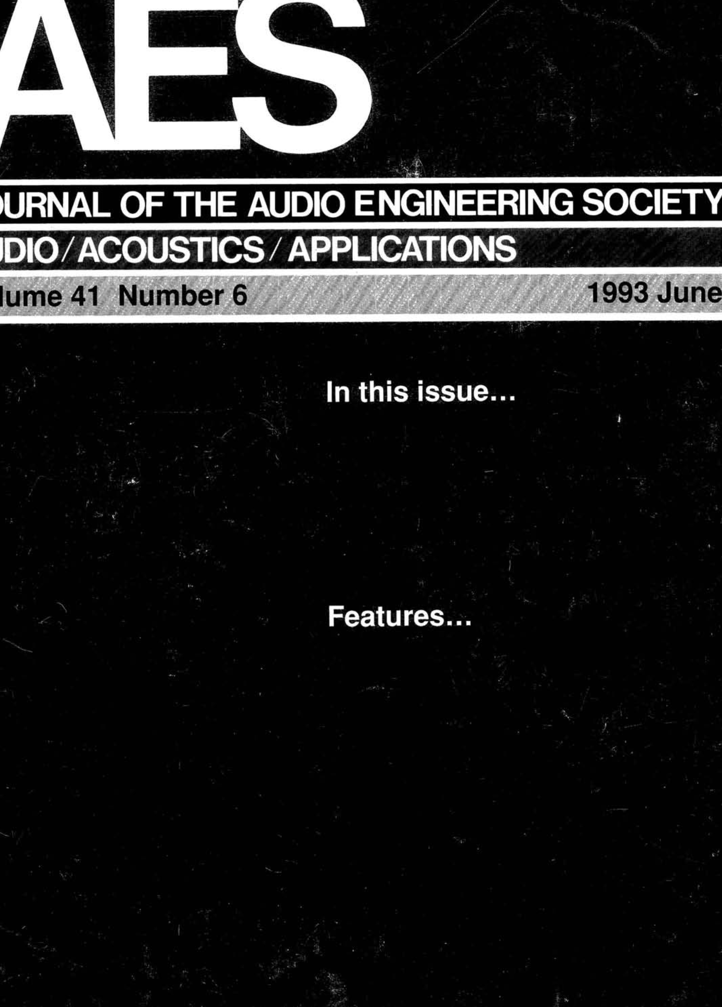 AES E-Library » Complete Journal Volume 41 Issue 6 pic