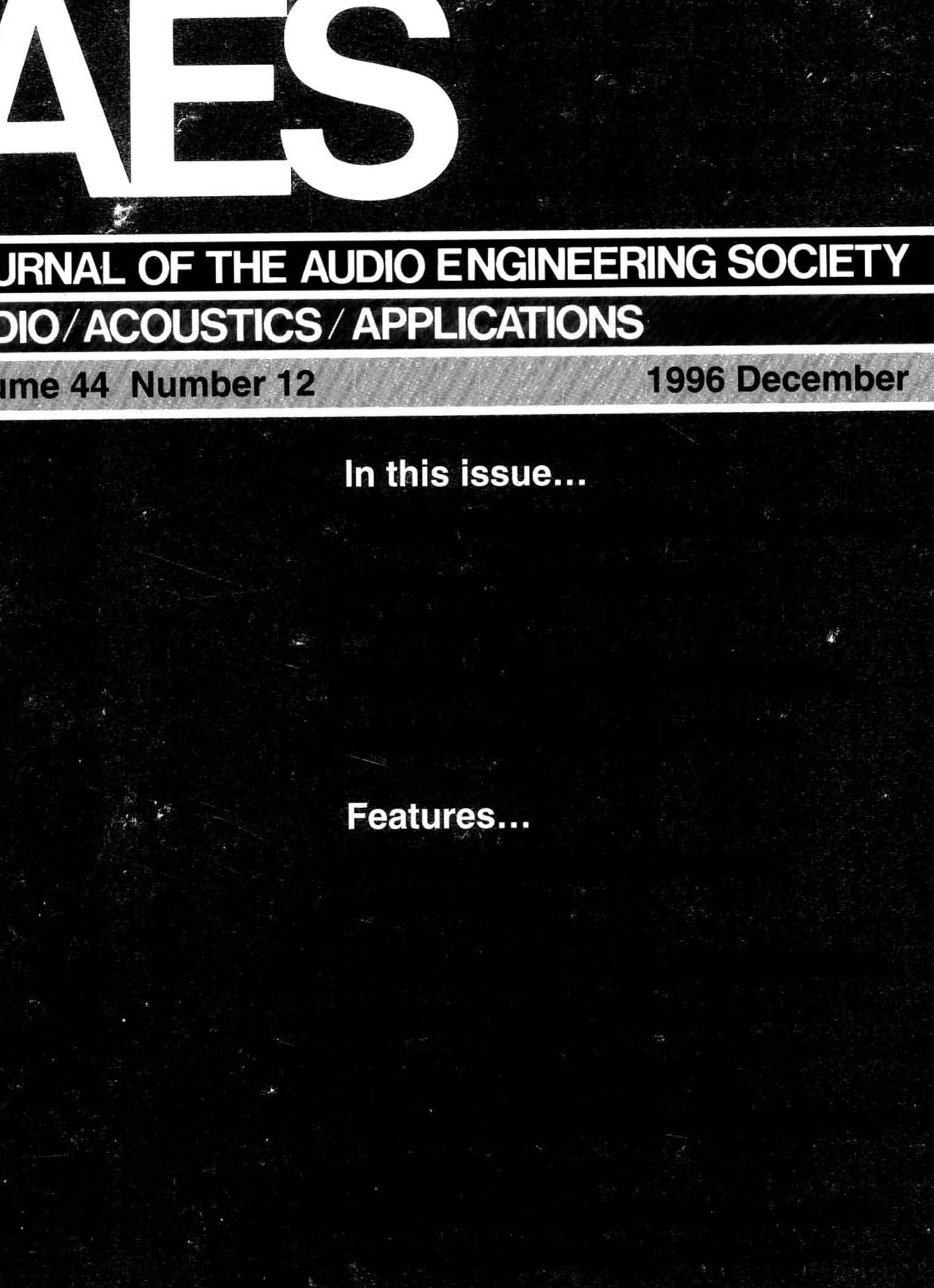 Aes E Library Complete Journal Volume 44 Issue 12