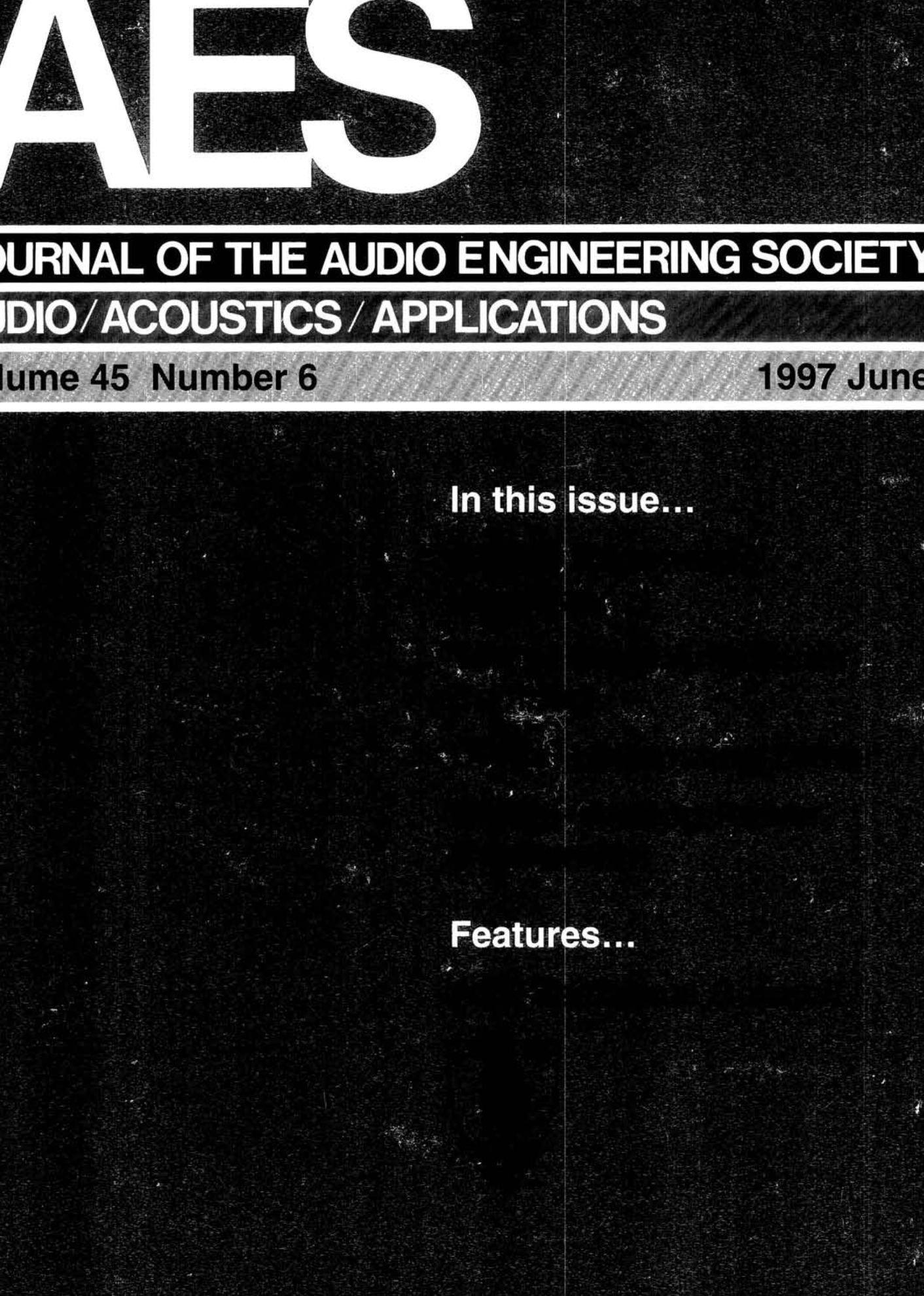 Aes E Library Complete Journal Volume 45 Issue 6