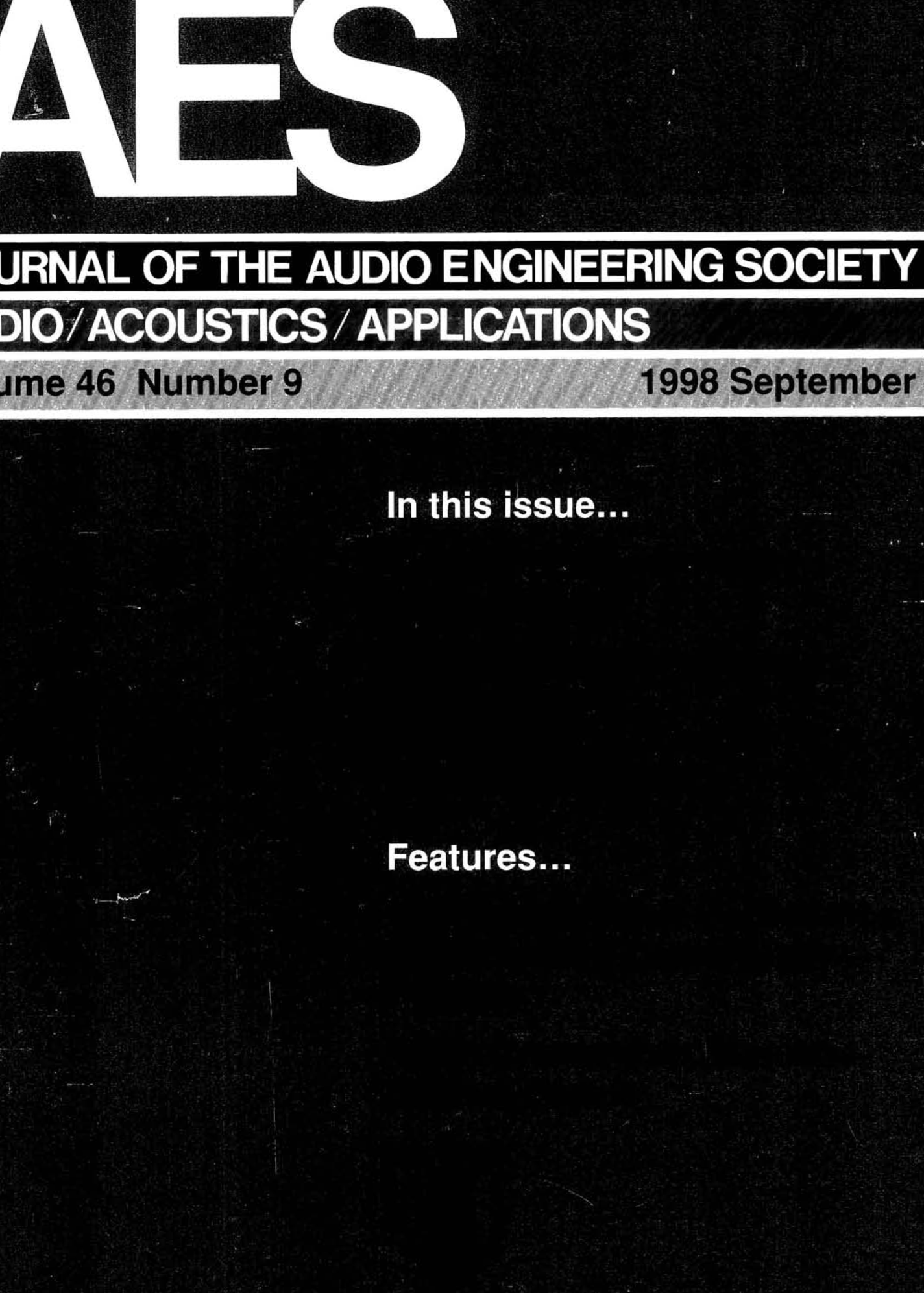 Journal: Issue E-Library 46 AES 9 » Volume Complete