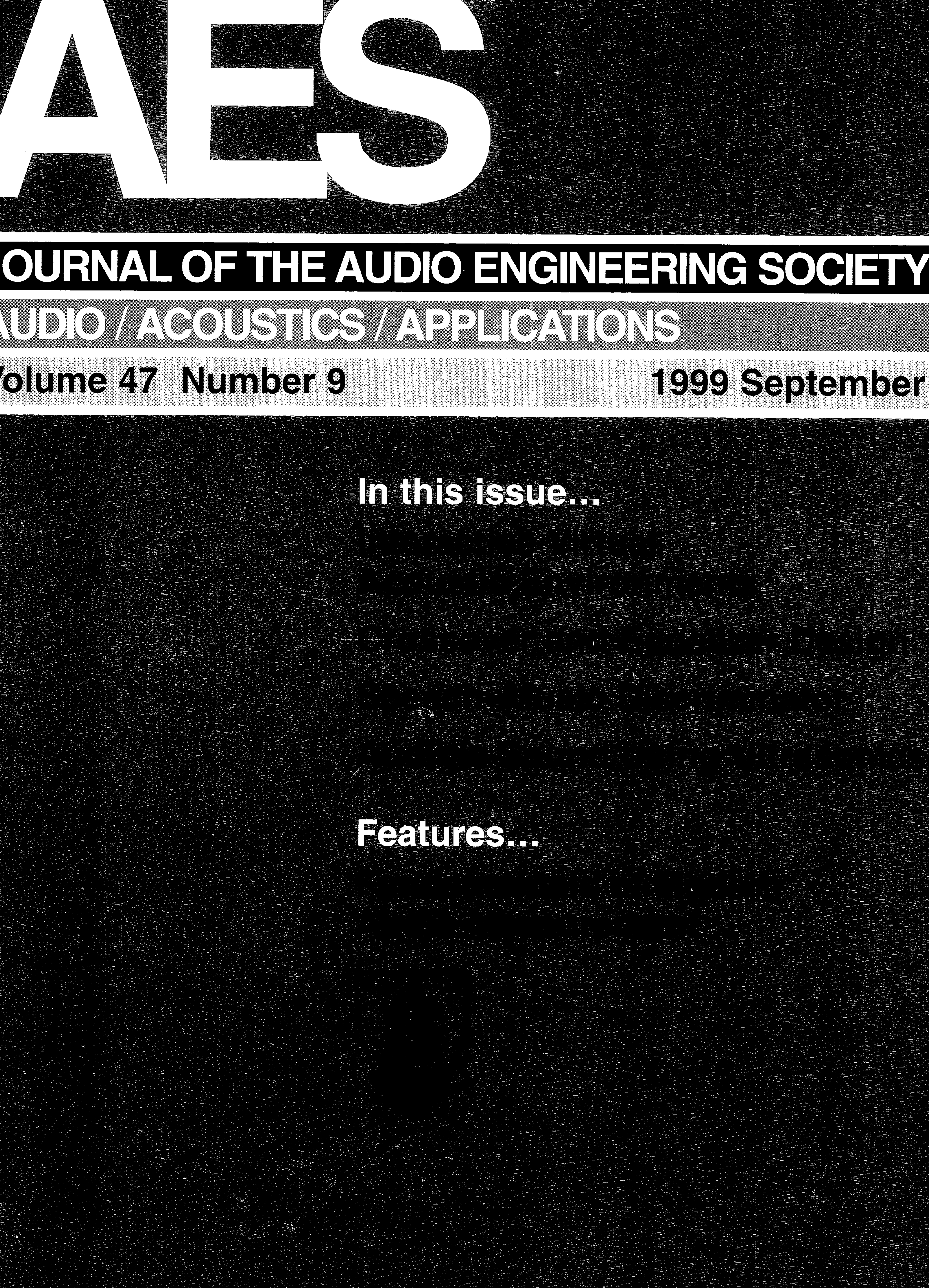 Aes E Library Complete Journal Volume 47 Issue 9