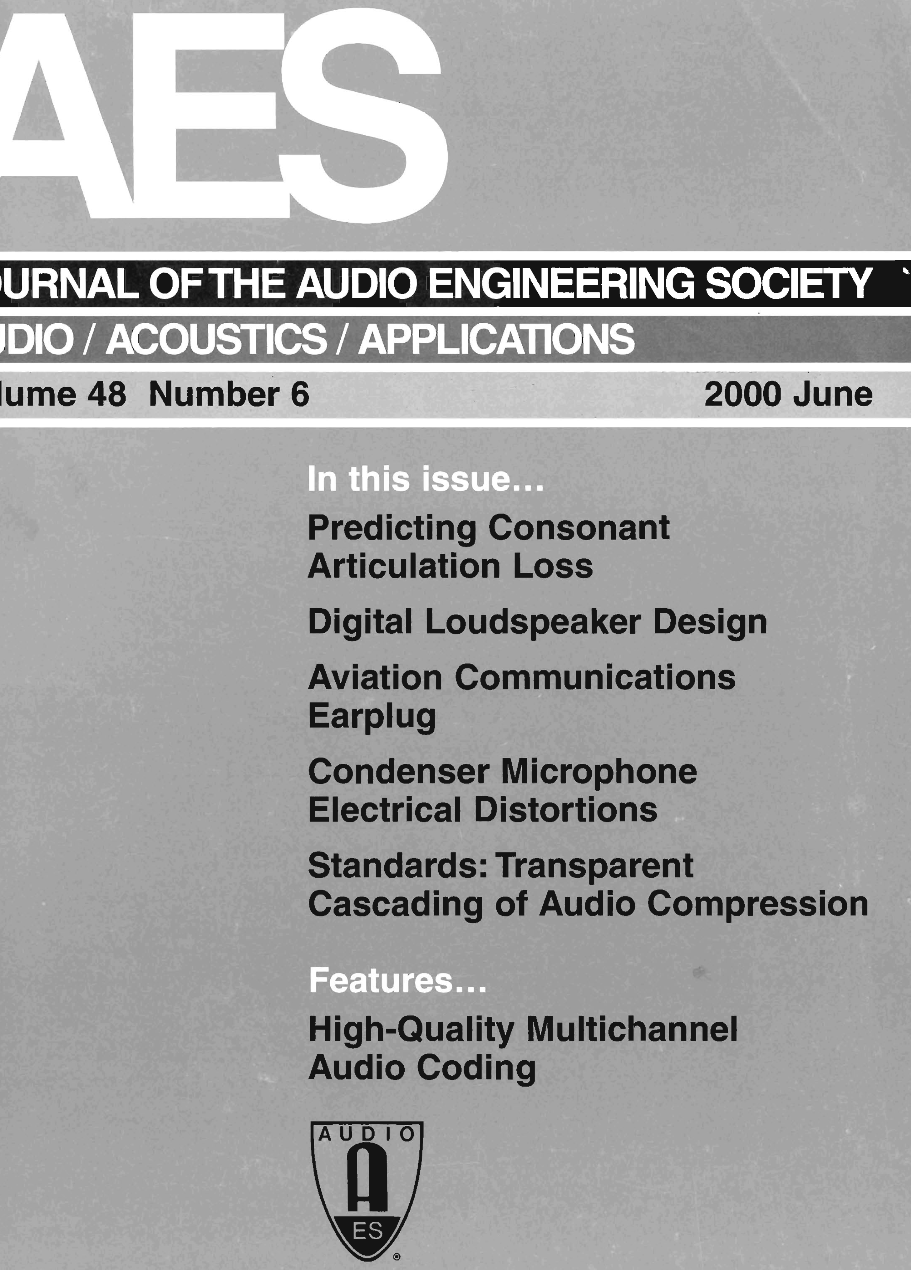 AES E Library plete Journal Volume 48 Issue 6