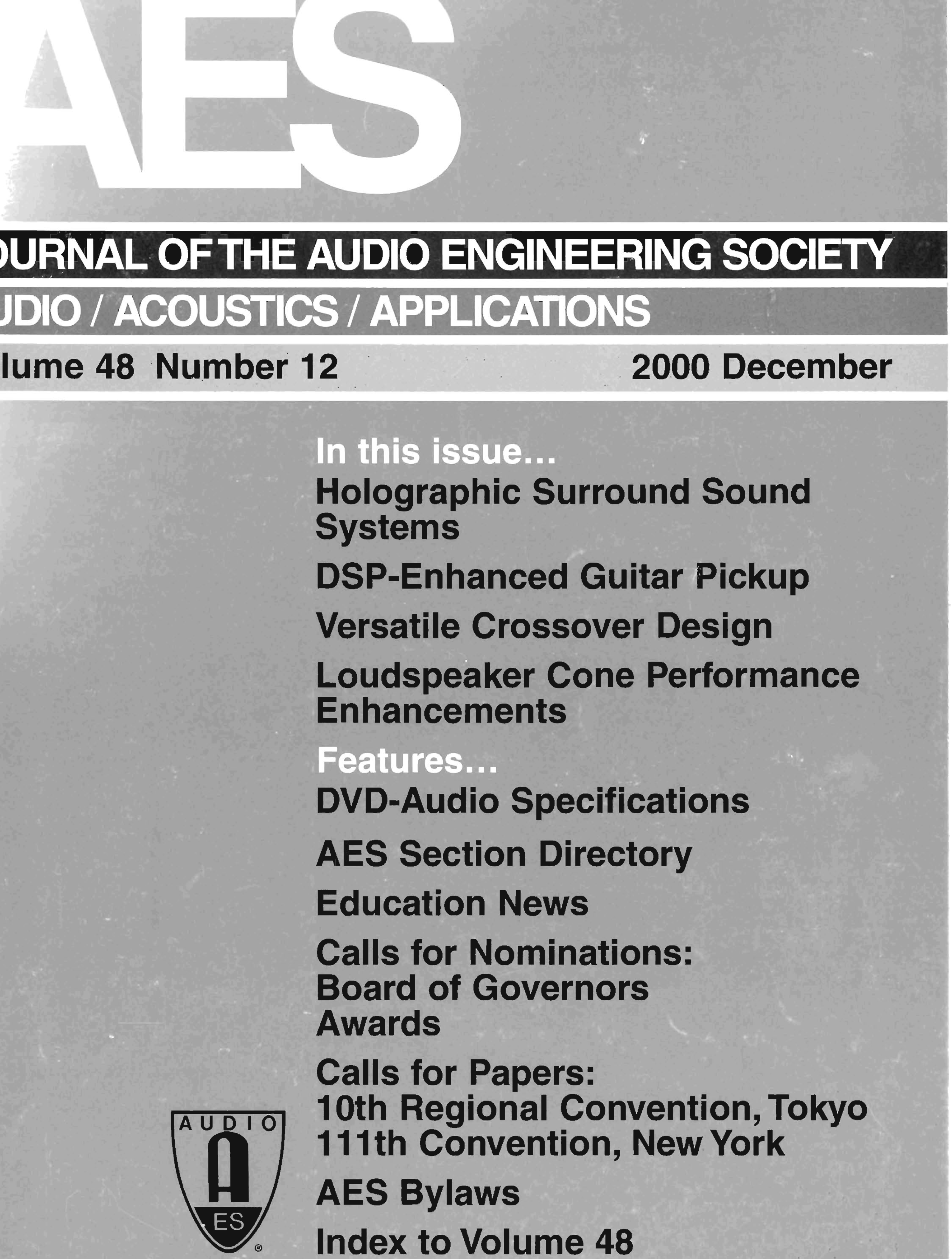 AES E Library plete Journal Volume 48 Issue 12