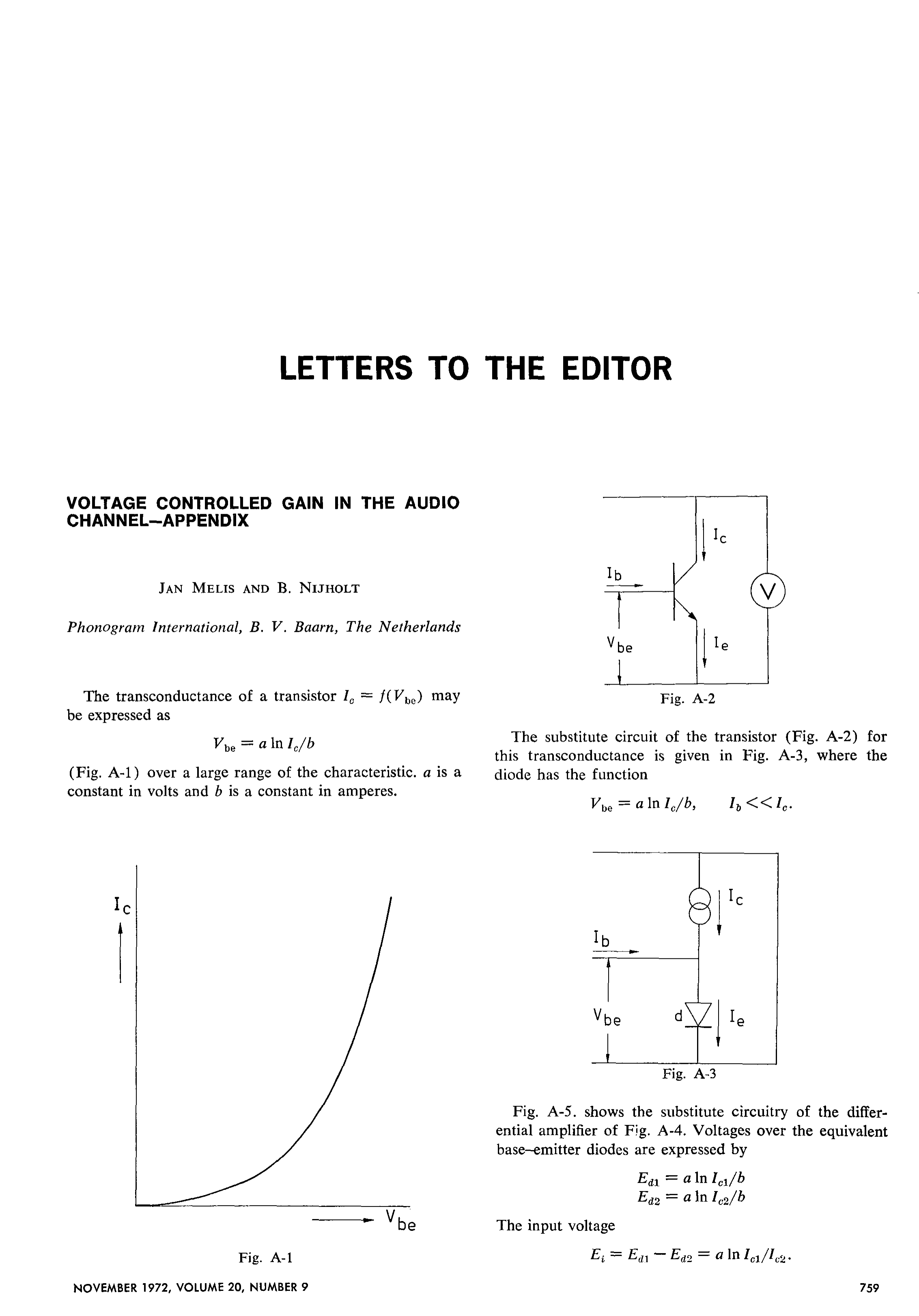 AES E-Library » Voltage Controlled Gain in the Audio Channel-Appendix