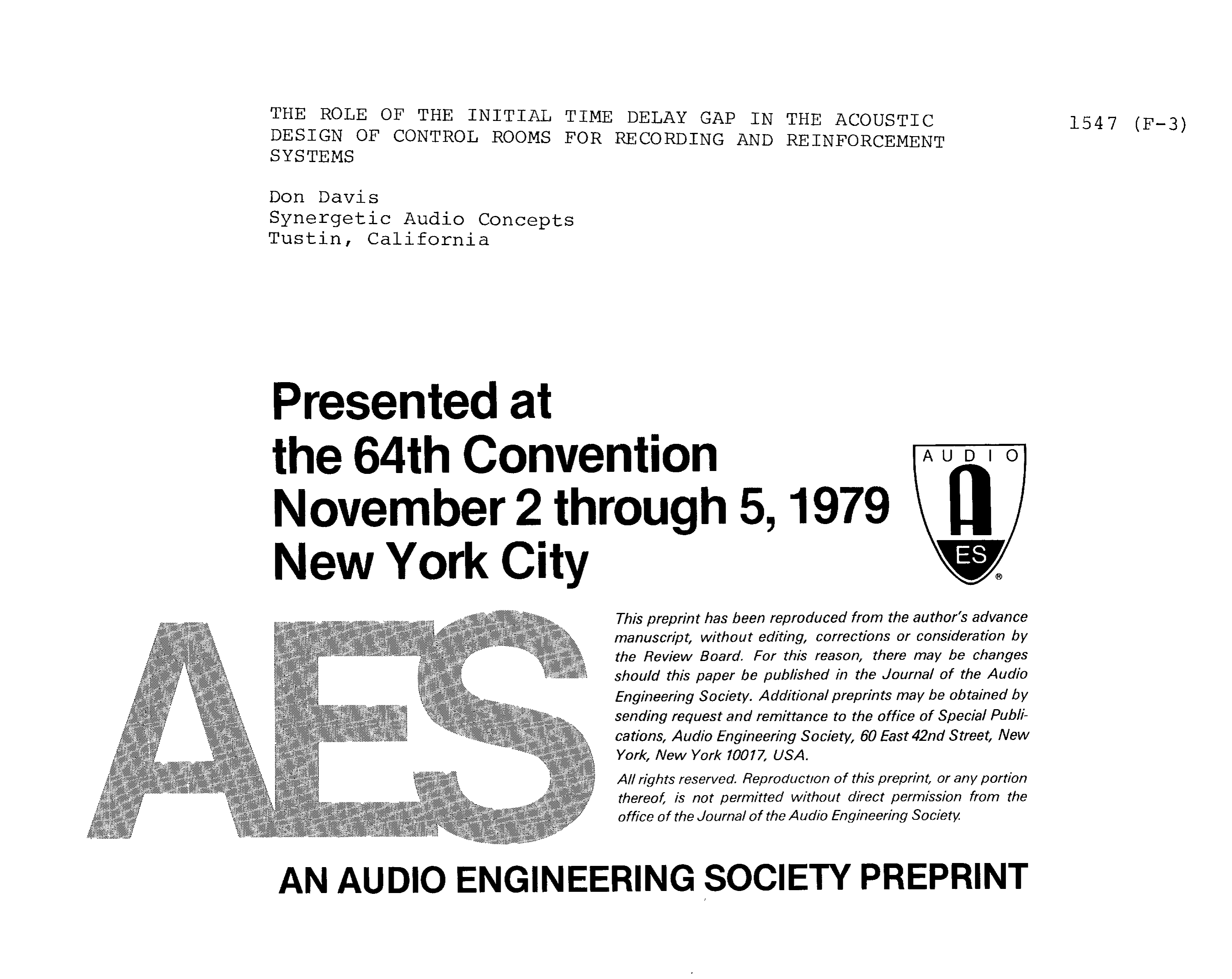 aes-e-library-the-role-of-the-initial-time-delay-gap-in-the-acoustic