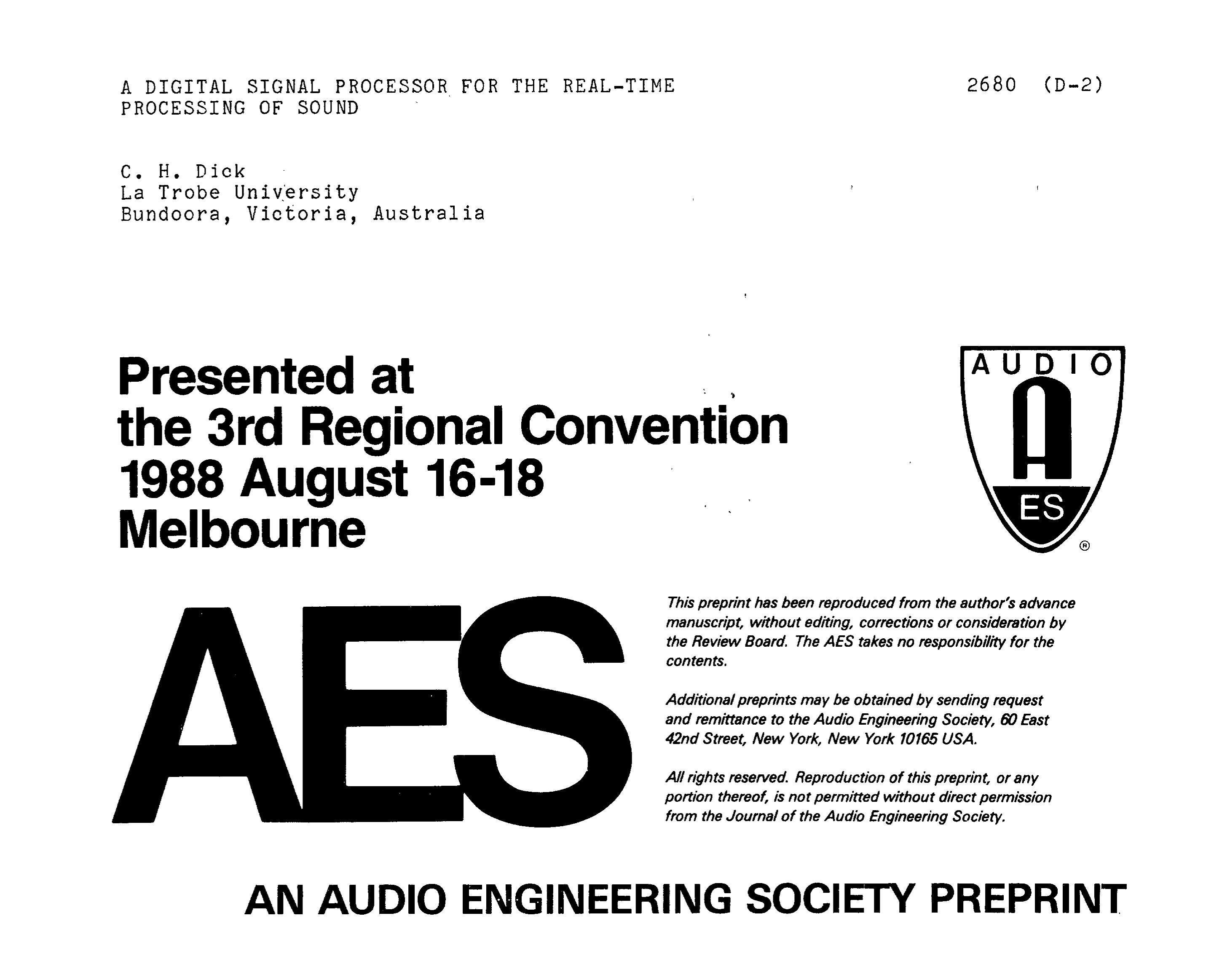 aes-e-library-a-digital-signal-processor-for-the-real-time-processing