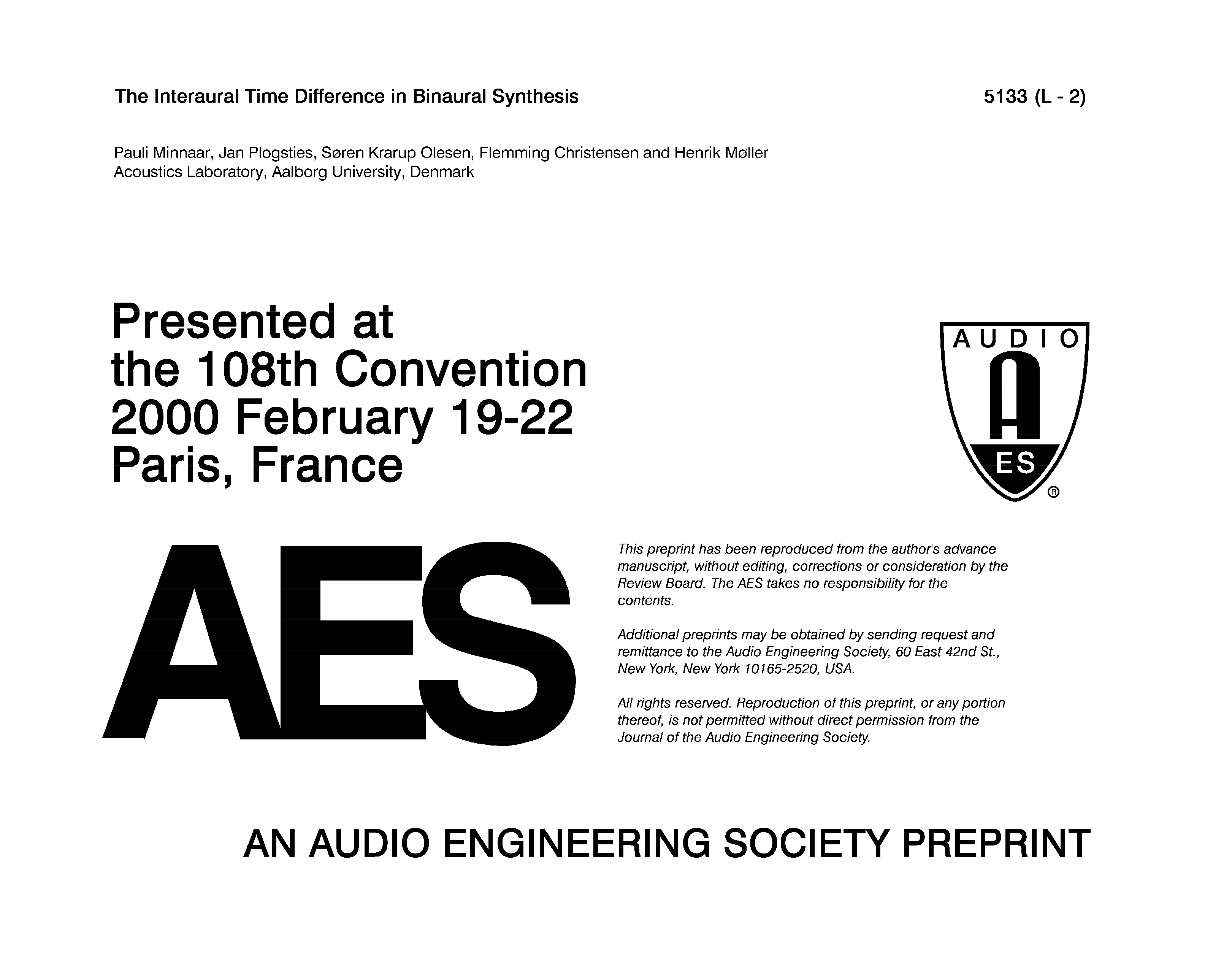 aes-e-library-the-interaural-time-difference-in-binaural-synthesis